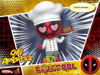 3" Hot Toys Marvel Deadpool Chef Deadpool Cosbaby Cosb484 Bobble Head Model - Image 1 of 2