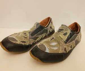 Zapatos de cuero y lona pizarra oscura 8 M grupo de diseño mediano para mujer - Imagen 1 de 7