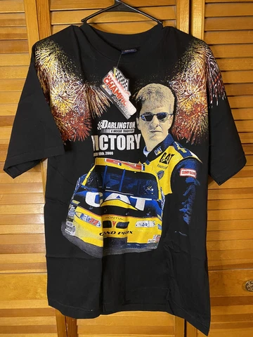 Vintage 1999 Deadstock Ward Burton Nascar Racing Mens Large Tee Darlington Race Cover