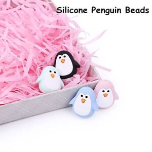 Penguin Silicone Bead Baby Soother Animal Toy Infant Jewelry Nursing Dummy 10Pcs