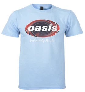 Official Oasis T Shirt Definitely Maybe Union Jack Oval New Blue S M L XL XXL - Picture 1 of 5