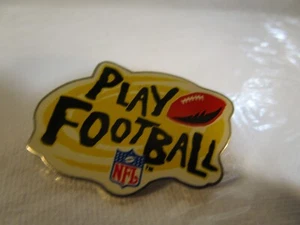 Vintage 1996 NFL Play Football Promotional Yellow White Pin- - Picture 1 of 2