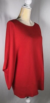 Tommy Bahama Mujeres Suéter XL Pullover Algodón Kimono Manga Rojo Nuevo $118 Foto 1 de 4