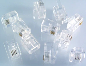 Molex 90075-0035 RJ11 PLUG FCC-6 Position 4 Pins IDC. Plug 10 Pieces OM0673 - Picture 1 of 2