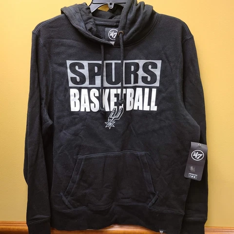 San Antonio Spurs Hoodie Extra Large Black NWT NEW NBA '47 Brand sweatshirt XL Cover