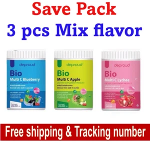 3X Deproud Bio Multi C Mix 3 Flavor High Vitamin C Bright Smooth Skin Sugar Free - Picture 1 of 14