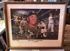 BASEBALLS MICKEY MANTLE COLLAGE NY YANKEES SIGNED BY TED WATTS FRAMED 21x17?