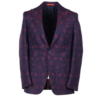 Isaia Napoli Slim-Fit Floral Brocade Formal Blazer 38R (Eu 48) Sport Coat NWT - Image 1 of 4