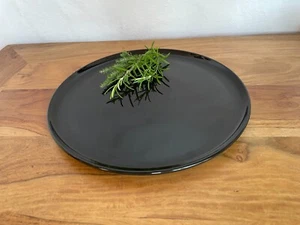 4 Pizzateller 30cm Vorspeisen-/Dessertteller Porzellan schwarz glasiert - Bild 1 von 5