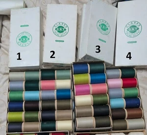 Choice: NOS vintage LARGE 800yd wood spools Clark's Dual-Duty boil-fast thread - Picture 1 of 5
