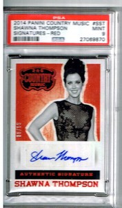 2014 Panini Country Music Shawna Thompson Signatures - Red PSA 9 5/99