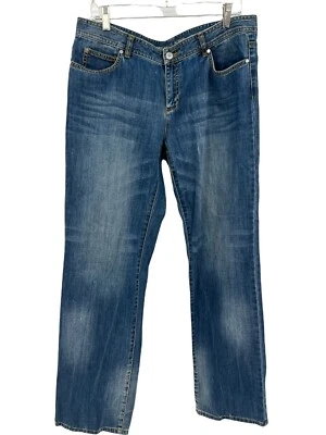 Michael Kors Blue Denim Medium Wash Straight Leg 5 Pocket Jeans Womens Size 34 - Image 1 of 4