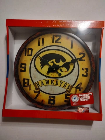 New! University Of Iowa Hawkeyes Bottlecap Wall Clock by Hanna's Handiworks Cover