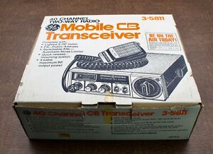 NOS General Electric GE 3-5811 40 Channel CB radio w/box vintage 70’s Japan