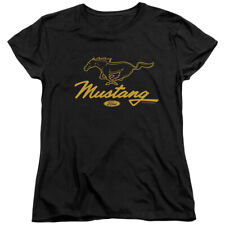 FORD MUSTANG PONY SCRIPT Licensed Womens Graphic Tee Shirt SM-2X