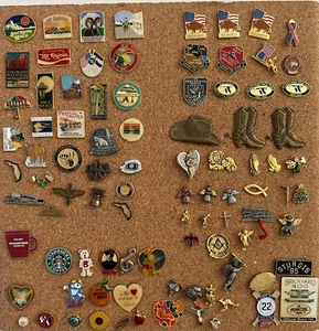 Vintage Lot of 92 Pins Starbucks, Advertising, Army, Navy, Travel, Coke, Parks… - Picture 1 of 9