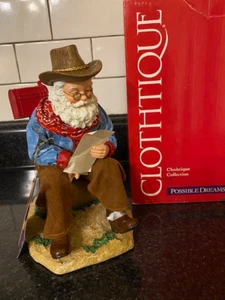Vintage Howdy Pardner Santa - Possible Dreams Clothtique Collection 2003 - Picture 1 of 10