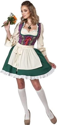 Cerveza Jardín Niña Oktoberfest Fraulein Wench Vestido Elegante Halloween Adulto Disfraz Foto 1 de 2