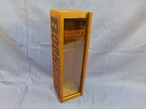 Bookers Uncut Unfiltered Bourbon Wooden Wood Bottle Storage Box Bar Advertising - Picture 1 of 10