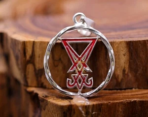 Lucifer Pendant Red Lucifer Silver Lucifer Pendant Round Lucifer Pendant - Imagen 1 de 5