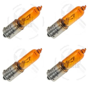 Amber 4x Light Bulb Turn Signal Blinker Single Filament Glass BAY9S 21W - Bild 1 von 3