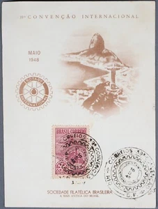 Mayfairstamps Brazil 1948 rotary International Maximum Card First Day Cover aar_ - Picture 1 of 2