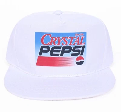 Vintage Crystal Pepsi Snapback Mütze Cap 90er Ära Coca Cola NEU - Bild 1 von 4