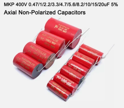 MKP 400V 0.47/1/2.2/3.3/4.7/5.6/8.2-20uF 5% Axial Unpolarized Capacitors - Image 1 of 4