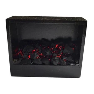 Dolls House Modern Fire Glowing Coals Wall Mounted Inset Light Up LED Battery - Picture 1 of 10