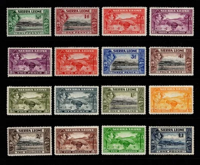 JUEGO SIERRA LEONA 1938-44 KGVI, SG 188/200, COMO NUEVO, CAT. £150 Foto 1 de 2