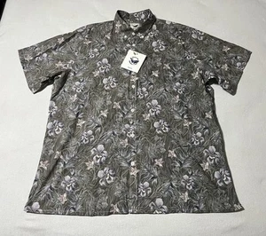 NWT Yiume Mens 3XL Short Sleeve Floral Hawaiian Shirt 100% Cotton XXXL - Picture 1 of 8