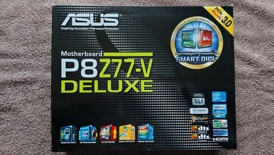 Asus Mainboard P8 Z77-V Deluxe , Intel LGA 1155 + CPU I7 2600K + RAM  8GB  DDR3 - Bild 1 von 4