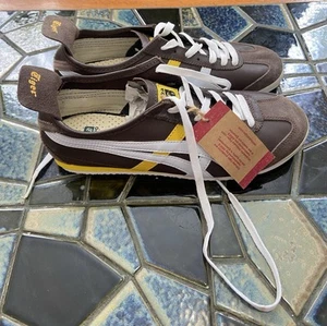 Onitsuka Tiger Mexico 66 Sneakers Brown White Yellow Mens US 9.5 Shoes - Picture 1 of 14