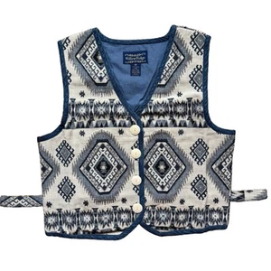 NWT Vintage Willow Ridge Womens Size S Woven Button Vest Aztec Southwestern - Picture 1 of 8