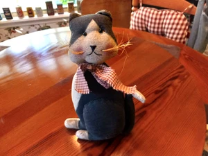 Primitive Volkskunst Katze grungy Plüschpuppe dekorative Katze Regal Sitter - SCHÖN - Bild 1 von 5