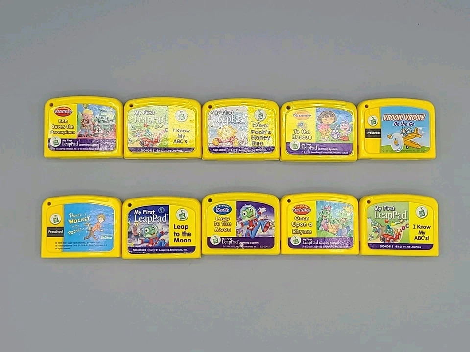 My First LeapPad Learning Game Cartridges Lot (10) Dora, Pooh, Dr. Suess, Etc. - Image 1 of 4