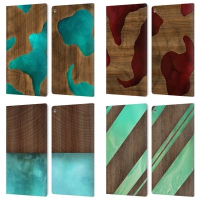 OFFICIAL ALYN SPILLER WOOD & RESIN LEATHER BOOK WALLET CASE FOR AMAZON FIRE - Image 1 of 4