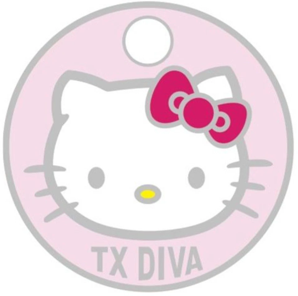 Pathtag #7995 - TX Diva's Hello Kitty - RETIRED Geocoin Alt - Bild 1 von 1