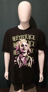 Beetlejuice - Short Sleeve Graphic Black T-Shirt, Licensed, Size 2XL (50/52) NWT - Picture 1 of 10