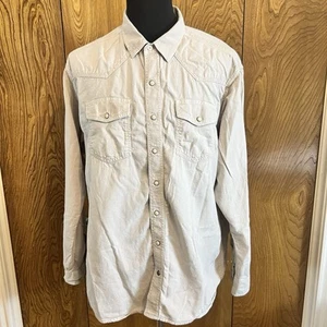 Camisa Ariat Western Para Hombres XXL/TTG Caqui Perla A Presión Ajuste Retro Manga Larga Vaquero - Imagen 1 de 19