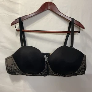 Torrid 44C Bra Black Lace Strapless Underwire Back Closure Straps Included - Picture 1 of 9