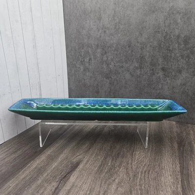 Royal Haeger MCM Ceramic Ashtray 1016-S Blue-Green Mid Century Modern 18" - Image 1 of 4