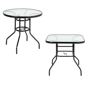 Patio Side Table Coffee Table Outdoor Garden Table Patio Table Round/Square - Picture 1 of 11