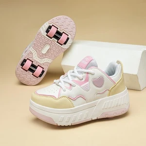 Pattini a rotelle bambino 4 ruote sneakers ragazzo ragazza scarpe sportive bambino scarpe pattinaggio - Foto 1 di 13