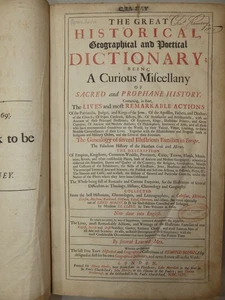 Léxico history geography geografía poesía poesía inglés Moreri 1694 - Imagen 1 de 12