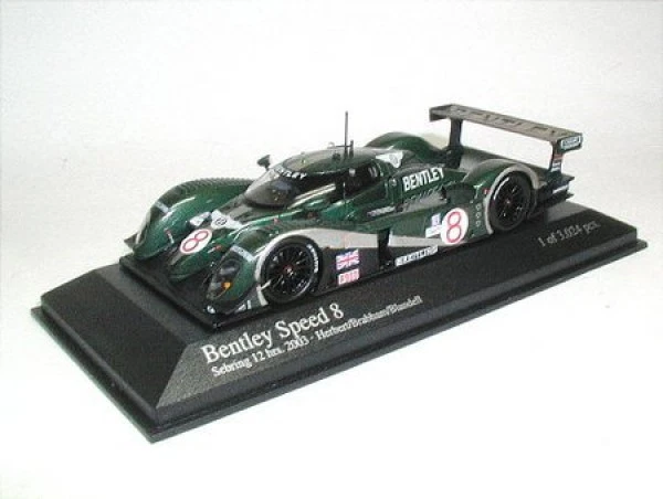 Bentley Speed 8 No.8 12 Hrs Sebering 2003 IN Conf. Orig. Con Acrylhaube 1:43 - Immagine 1 di 1