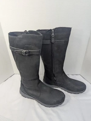 Botas hasta la rodilla Eddie Bauer Lodge de cuero negro grano completo para mujer talla 6,5 Foto 1 de 4
