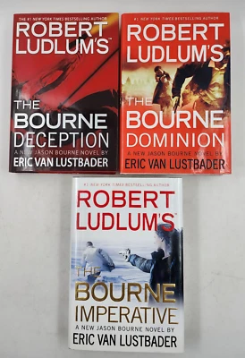 3 Robert Ludlum: Bourne Deception/Dominion/Imperative~Eric Van Lustbader HCDJ - Image 1 of 4