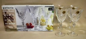 Galleria by Cristal d'Arques France ~ 24% Lead Crystal ~ Set of 4 Goblets ~ NIB - Picture 1 of 5