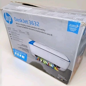 HP Desk Jet 3632 Inkjet All-In-One Printer Scanner Copier Web Wi-Fi - No Cord - Picture 1 of 2